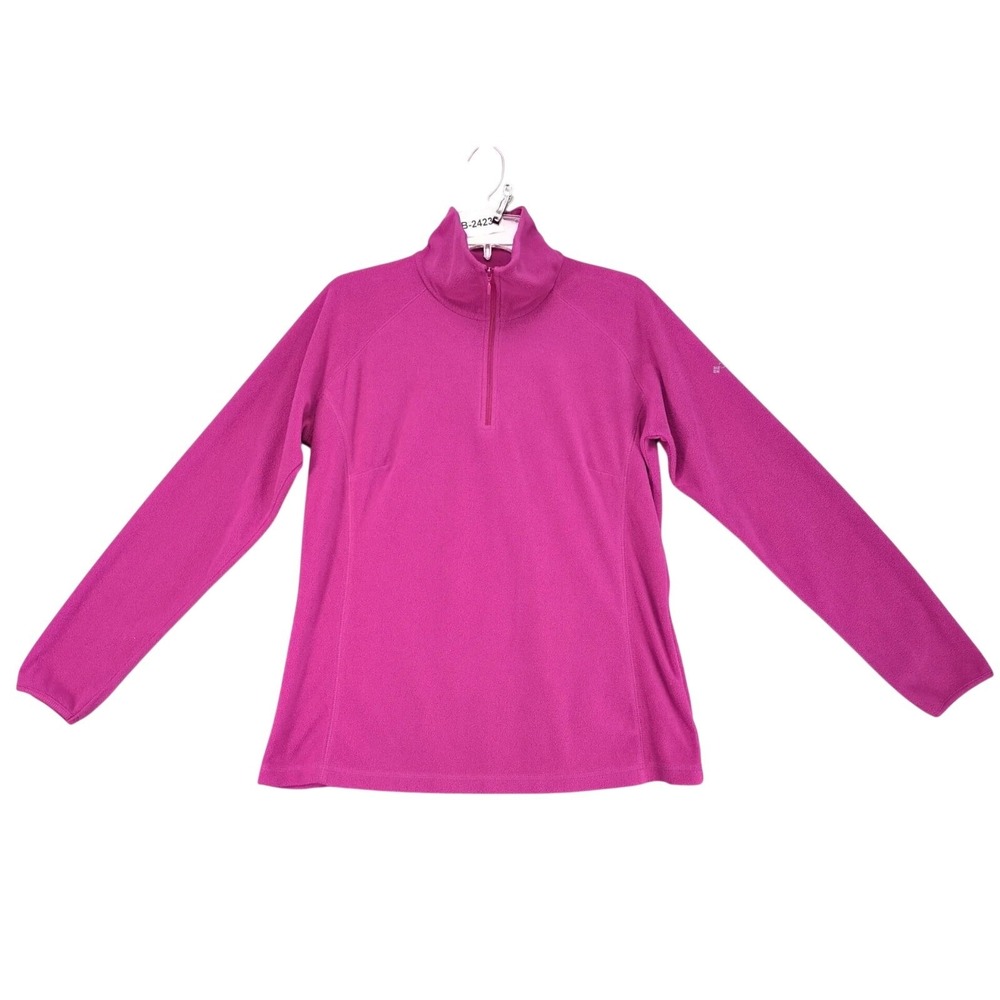 Columbia Fuchsia 1/4 Zip Fleece Jacket Womens L Pullover Gorpcore Lightweight